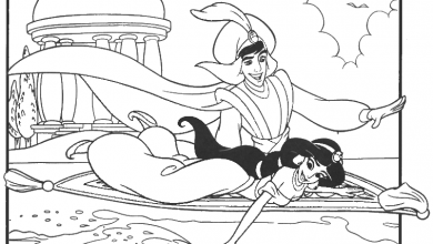 Photo of Dibujos Para Colorear Aladin Y La Princesa En La Alfombra