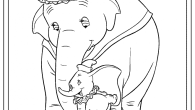 Photo of Dibujos Para Colorear Dumbo Co Su Mama