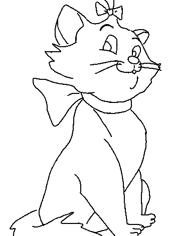 Dibujos Para Colorear Gatita Sentada – Imágenes de bonitas para