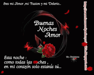 Frases hermosas de buenas noches para mi amor