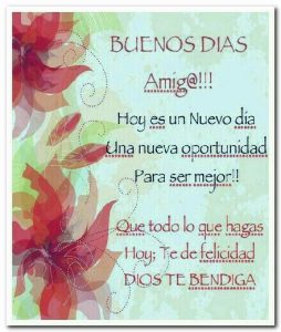 Los buenos días para enamorar para mi amor