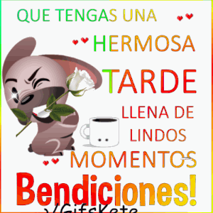 Mensajes lindos de buenas tardes gif animadas