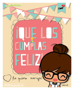 Tarjeta cumpleaños amiga