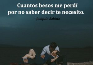 Cuantos Besos Me Perdi Por No Saber Decir Te Necesito frases bonitas