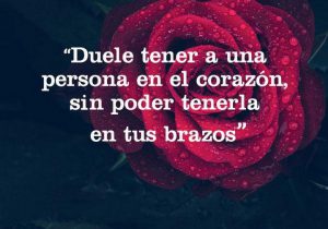 Duele Tener A Una Persona En El Corazon Sin Poder Tenerla En Tus Brazos frases bonitas