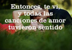 Entonces Te Vi Y Todas Las Canciones De Amor Tuvieron Sentido frases bonitas