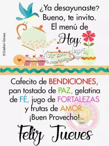 Felicitaciones De Jueves Para Facebook