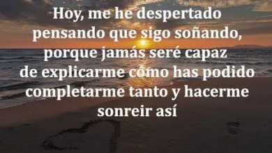 Photo of Hoy Me He Despertado Pensando Que Sigo Sonando Porque Jamas Sere Capaz De Explicarme Como Has Podido Completarme Tanto Y Hacerme Sonreir Asi frases bonitas