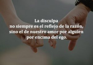 La Disculpa No Siempre Es El Reflejo De La Razon Sino El De Nuestro Amor Por Alguien Por Encima Del Ego frases bonitas