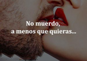 No muerdo a menos que quieras frases bonitas