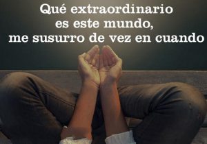 Que Extraordinario Es Este Mundo Me Susurro De Vez En Cuando frases bonitas