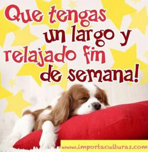 Que tengas un excelente fin de semana