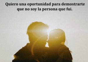 Quiero Una Oportunidad Para Demostrarte Que No Soy La Persona Que Fui frases bonitas