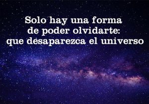 Solo Hay Una Forma De Poder Olvidarte Que Desaparezca El Universo frases bonitas