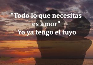Todo Lo Que Necesitas Es Amor Yo Ya Tengo El Tuyo frases bonitas