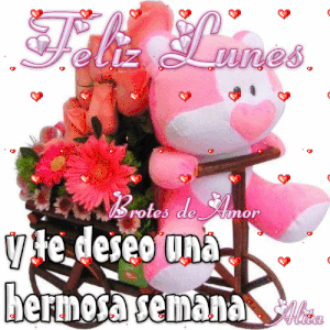 Buenos días feliz lunes con flores para celular