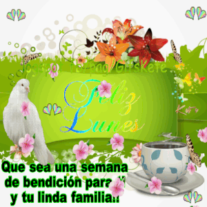 Feliz lunes con flores hermosas