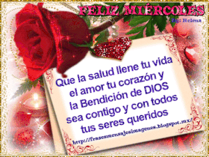 Feliz miércoles amor mio