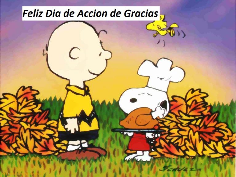 Feliz dia de accion de gracias snoopy