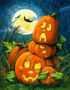 dibujos de calabazas de halloween a color para celular