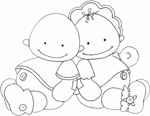 Dibujos para colorear bebes llorones