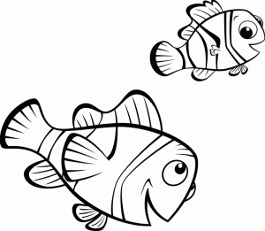 Dibujos para colorear 2 peces