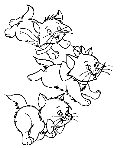 Dibujos Para Colorear 3 Gatitos - Dibujos Para Colorear 3 Gatitos