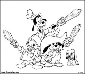 Dibujos Para Colorear 3 Mosqueteros Niños