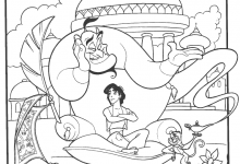 Photo of Dibujos Para Colorear Aladin Con El Genio