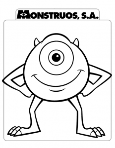 Dibujos Para Colorear Amigo Monstruo De Frente