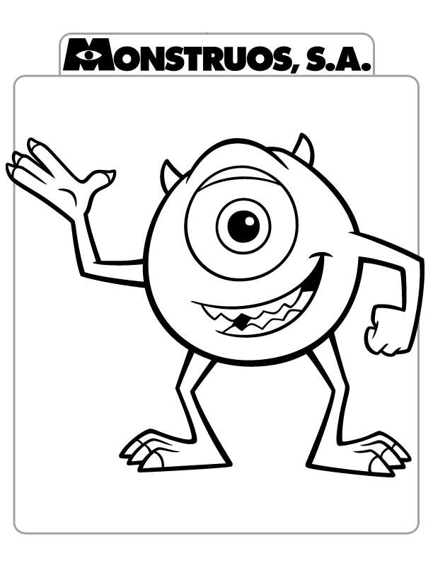 Dibujos Para Colorear Amigo Monstruo Sonrriente - Dibujos Para Colorear Amigo Monstruo Sonrriente