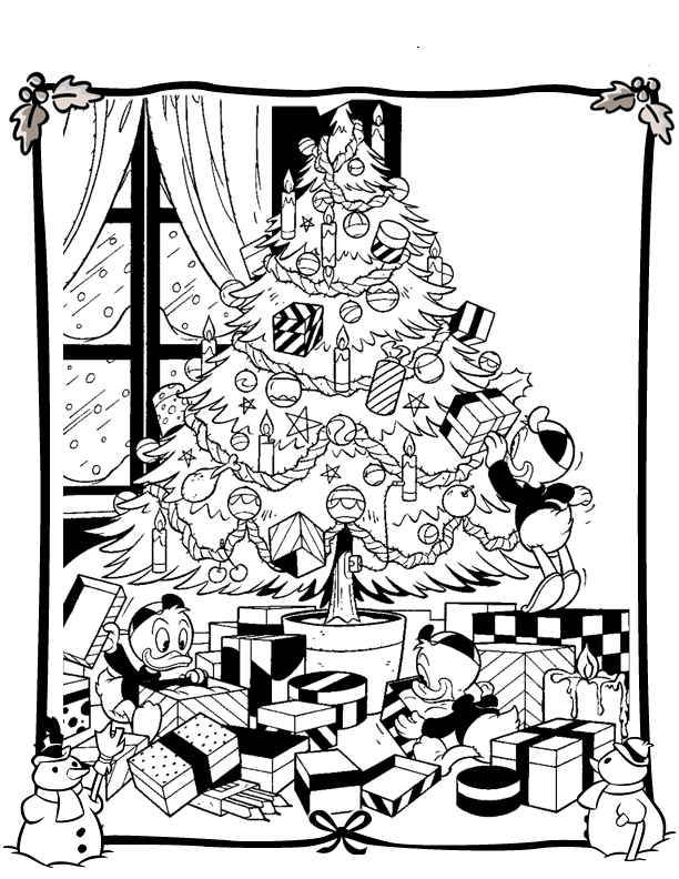 Dibujos Para Colorear Arbol De Navidad Y Los Tres Sobrinos - Dibujos Para Colorear Arbol De Navidad Y Los Tres Sobrinos