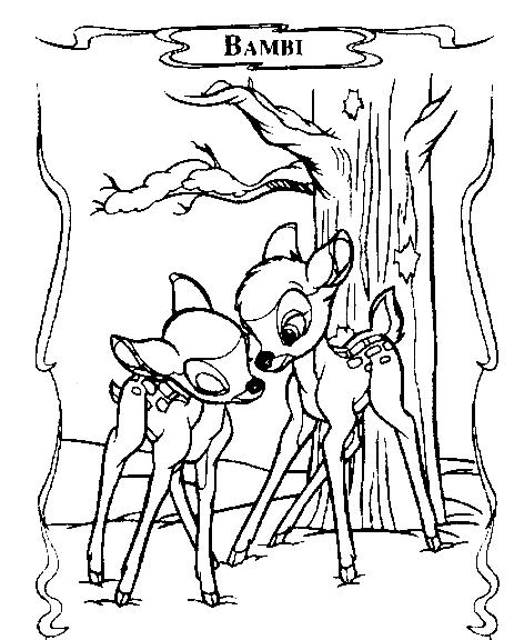 Dibujos Para Colorear Bambi Con Su Novia - Dibujos Para Colorear Bambi Con Su Novia