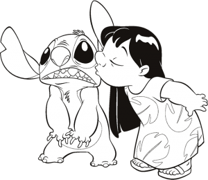 Dibujos Para Colorear Beso A Lito 1