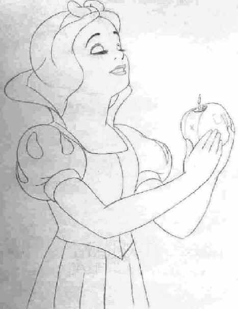 Dibujos Para Colorear Blancanieves Manzana - Dibujos Para Colorear Blancanieves Manzana