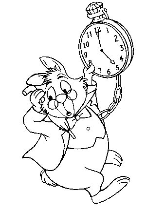 Dibujos Para Colorear Conejo Con El Reloj Corriendo - Dibujos Para Colorear Conejo Con El Reloj Corriendo
