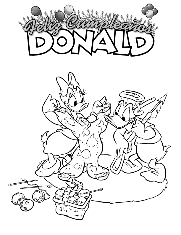 Dibujos Para Colorear Deisy Teje Para Donald - Dibujos Para Colorear Deisy Teje Para Donald
