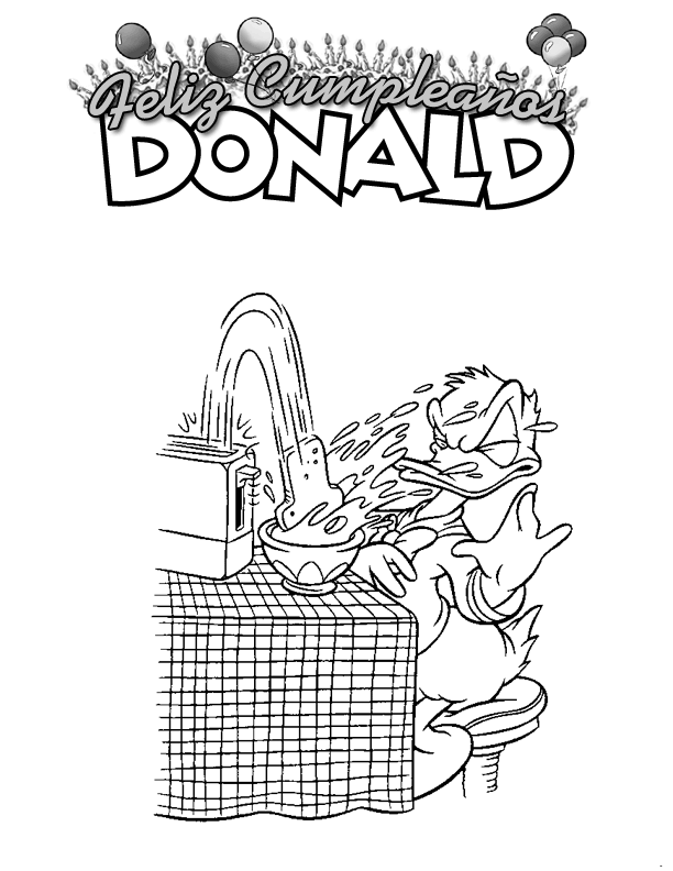 Dibujos Para Colorear Donald Y La Tostadora - Dibujos Para Colorear Donald Y La Tostadora