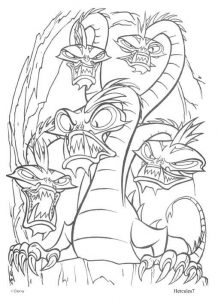 Dibujos Para Colorear Dragon 5 Cabezas
