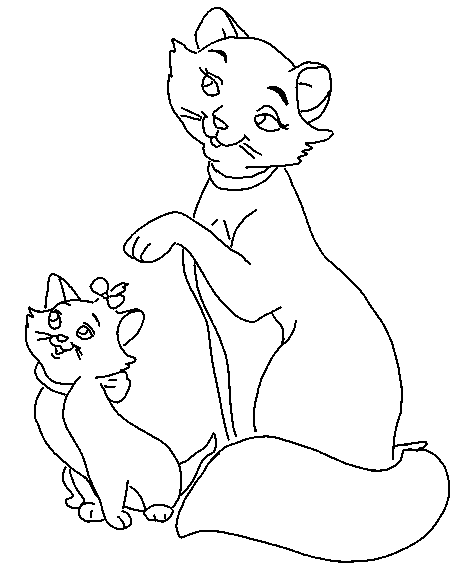 Dibujos Para Colorear Gata Con Gatita - Dibujos Para Colorear Gata Con Gatita
