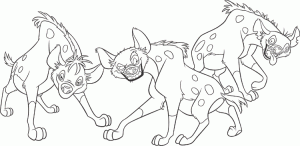 Dibujos para colorear hienas