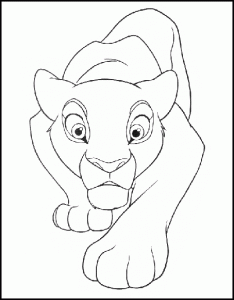 Dibujos para colorear leona