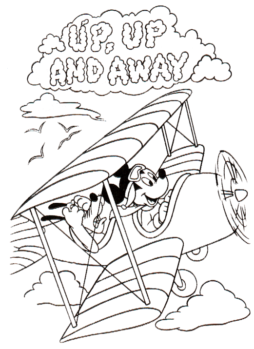 Dibujos Para Colorear Mickey Aviador - Dibujos Para Colorear Mickey Aviador