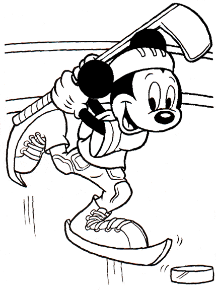 Photo of Dibujos Para Colorear Mickey Con Patines De Hielo