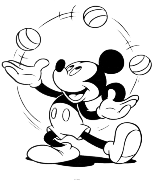Dibujos Para Colorear Mickey Malabarista - Dibujos Para Colorear Mickey Malabarista