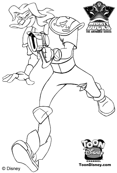 Dibujos Para Colorear Mighty Ducks Con Pistola - Dibujos Para Colorear Mighty Ducks Con Pistola