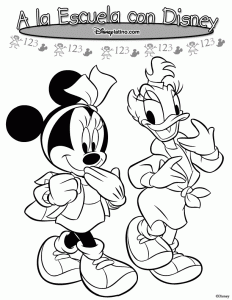 Dibujos para colorear minie y deisy