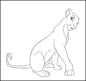 Dibujos Para Colorear Novia Rey Leon