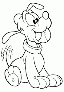 Dibujos para colorear perro con pelotita