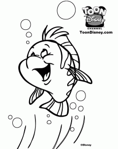 Dibujos para colorear pez nadando